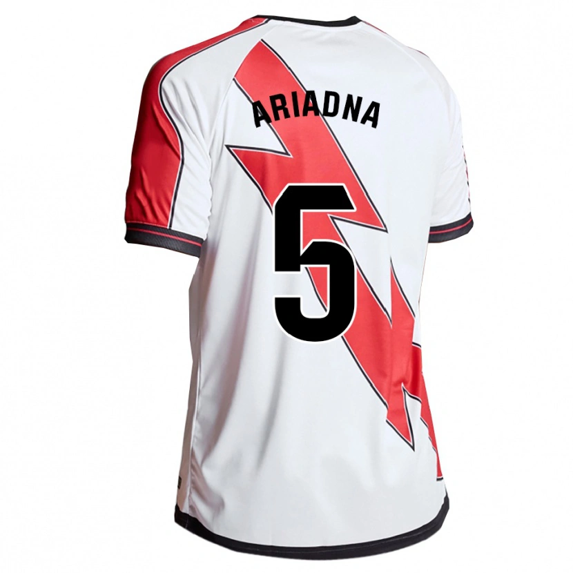 Danxen Criança Camisola Ariadna Rovirola Moreno #5 Branco Vermelho Principal 2025/26 Camisa