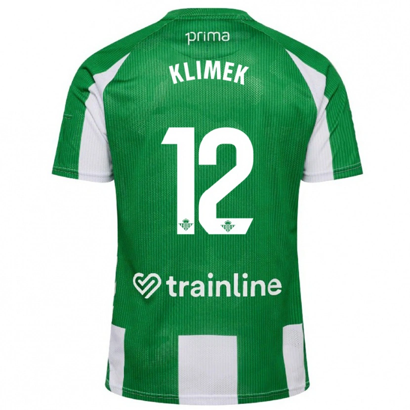 Danxen Criança Camisola Bruno Klimek #12 Verde Branco Principal 2025/26 Camisa