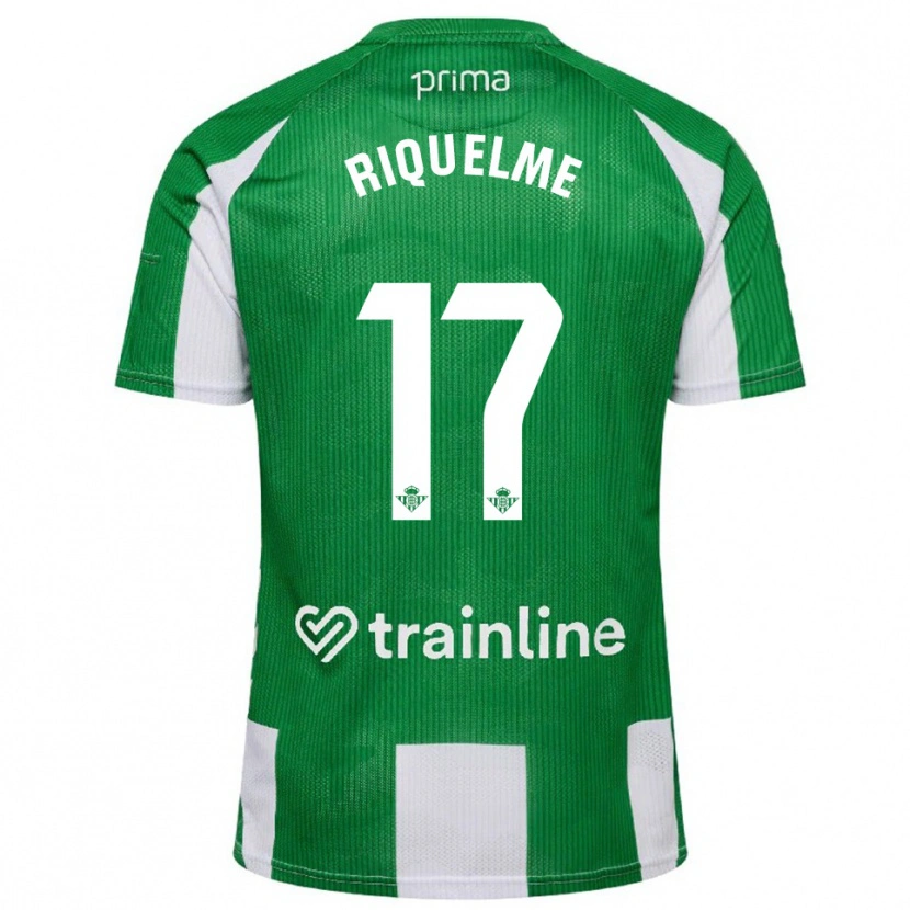 Danxen Criança Camisola Rodrigo Riquelme #17 Verde Branco Principal 2025/26 Camisa