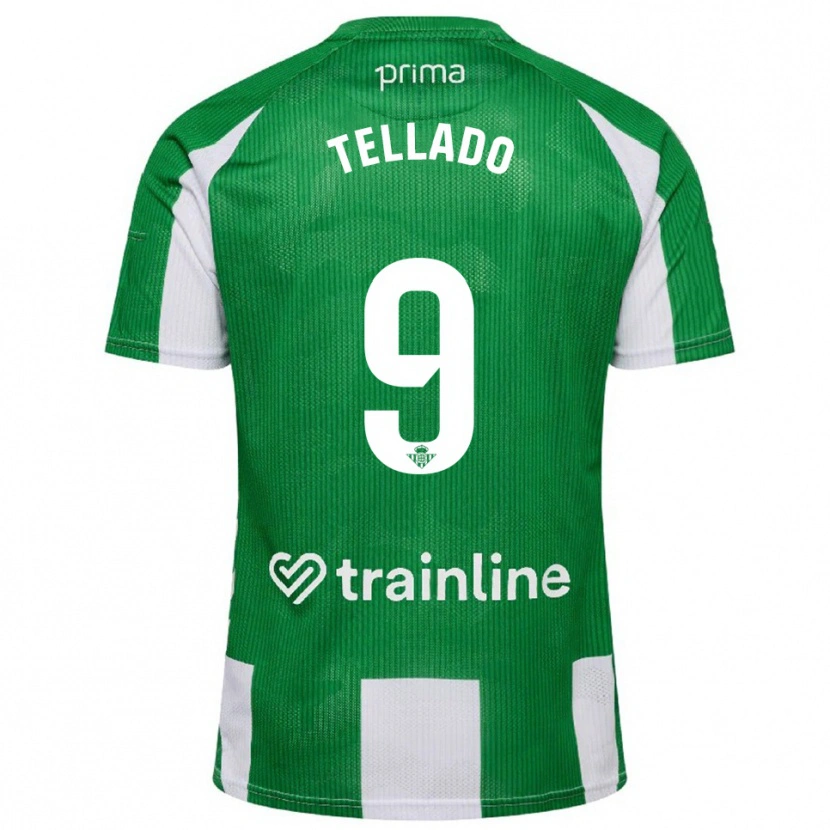 Danxen Criança Camisola Victor Tellado #9 Verde Branco Principal 2025/26 Camisa