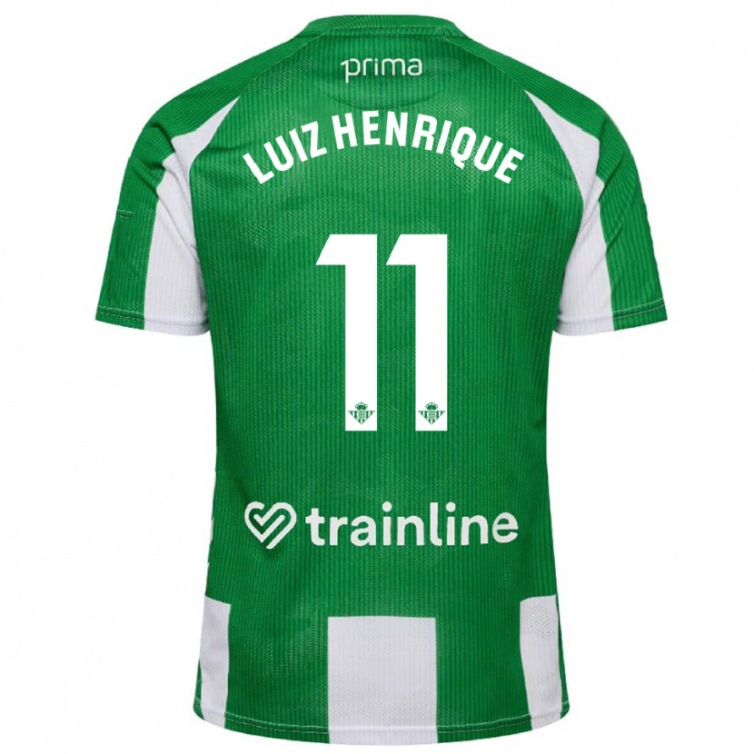 Danxen Criança Camisola Luiz Henrique #11 Verde Branco Principal 2025/26 Camisa