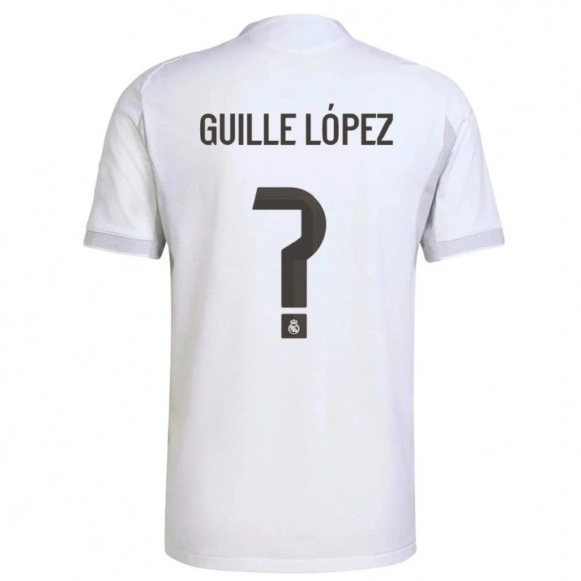 Danxen Criança Camisola Guille López #0 Branco Amarelo Principal 2025/26 Camisa