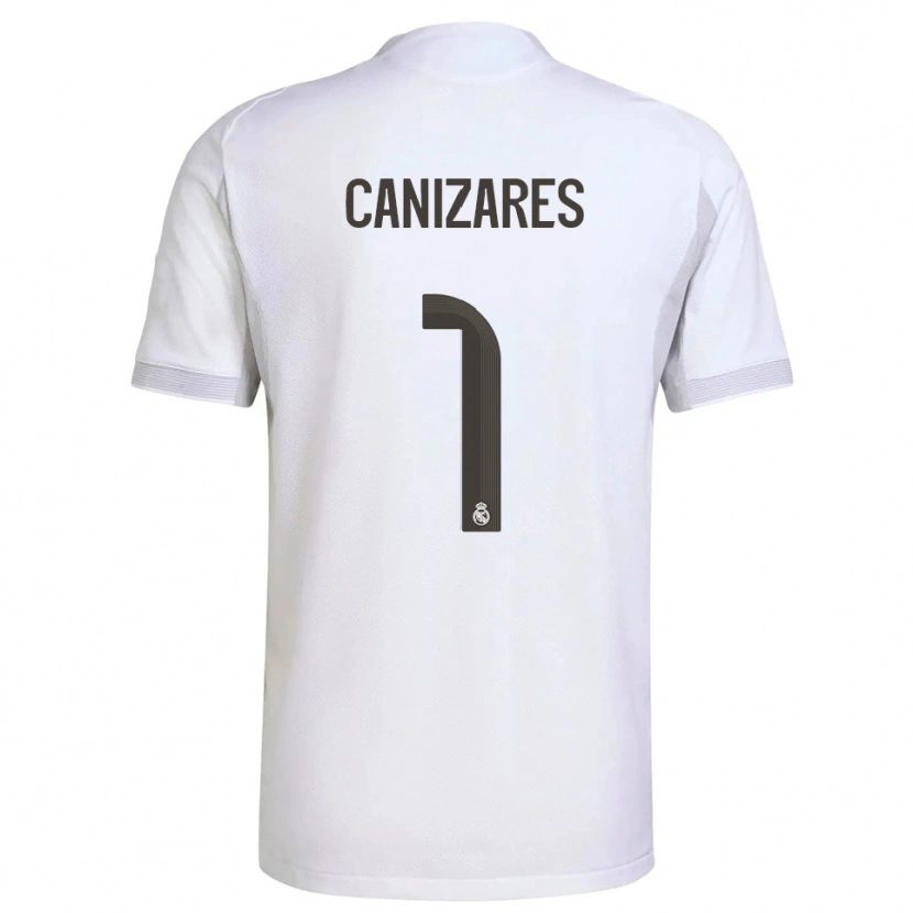 Danxen Criança Camisola Lucas Canizares #1 Branco Amarelo Principal 2025/26 Camisa