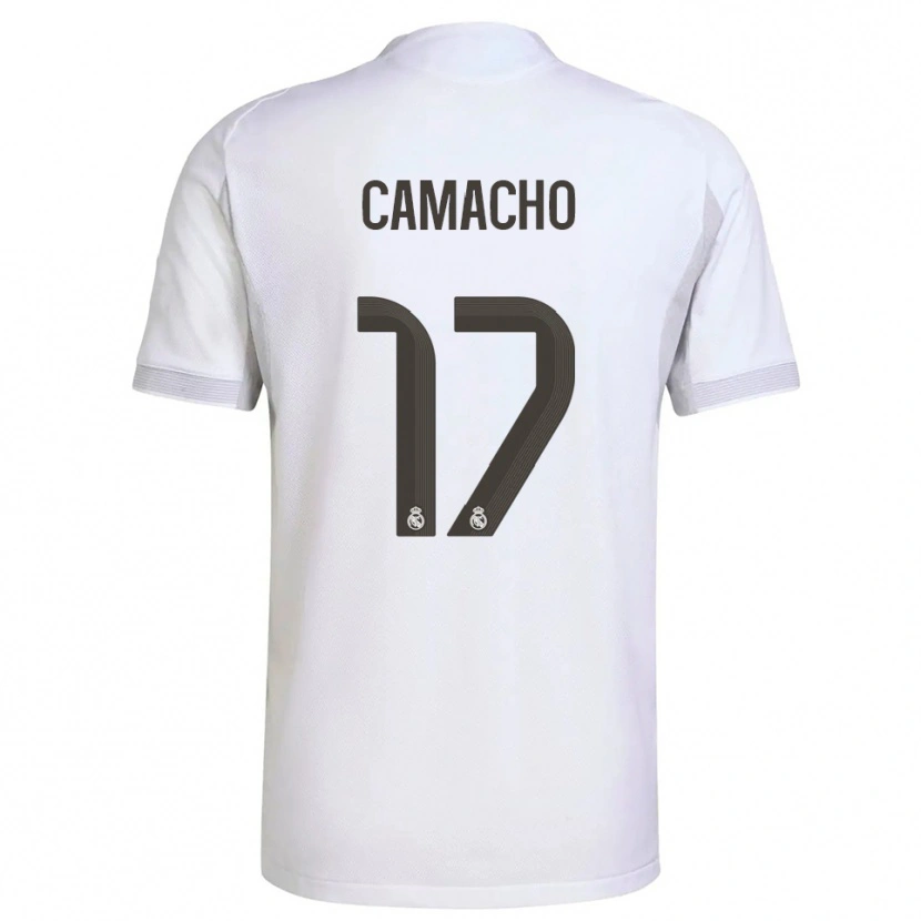 Danxen Criança Camisola Carla Camacho #17 Branco Amarelo Principal 2025/26 Camisa