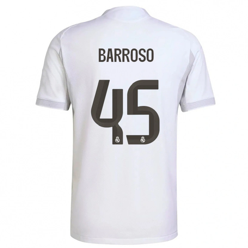 Danxen Criança Camisola Jaime Barroso #45 Branco Amarelo Principal 2025/26 Camisa
