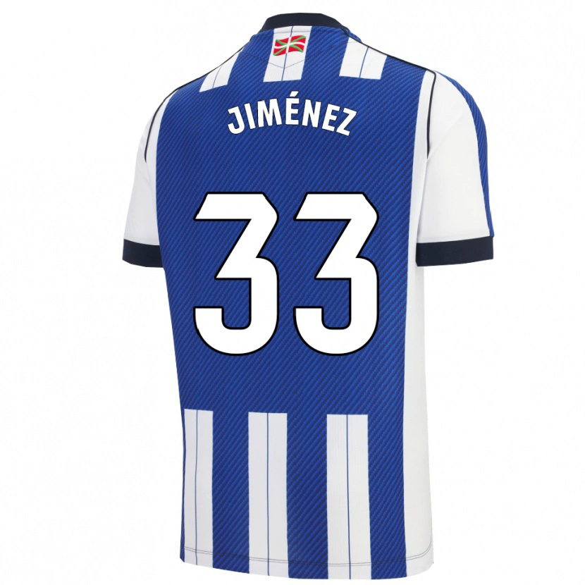 Danxen Criança Camisola Javier Jiménez #33 Azul Branco Principal 2025/26 Camisa