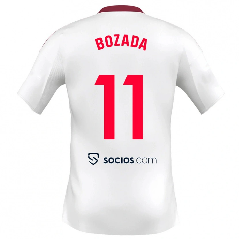 Danxen Criança Camisola José Antonio Bozada #11 Branco Vermelho Principal 2025/26 Camisa