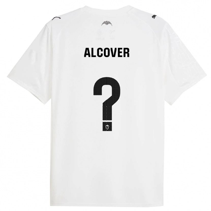 Danxen Criança Camisola David Alcover #0 Branco Preto Principal 2025/26 Camisa