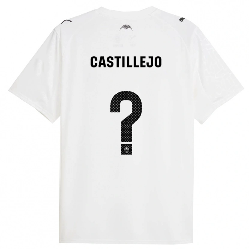 Danxen Criança Camisola Samu Castillejo #0 Branco Preto Principal 2025/26 Camisa