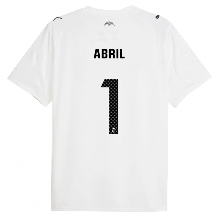 Danxen Criança Camisola Vicent Abril #1 Branco Preto Principal 2025/26 Camisa