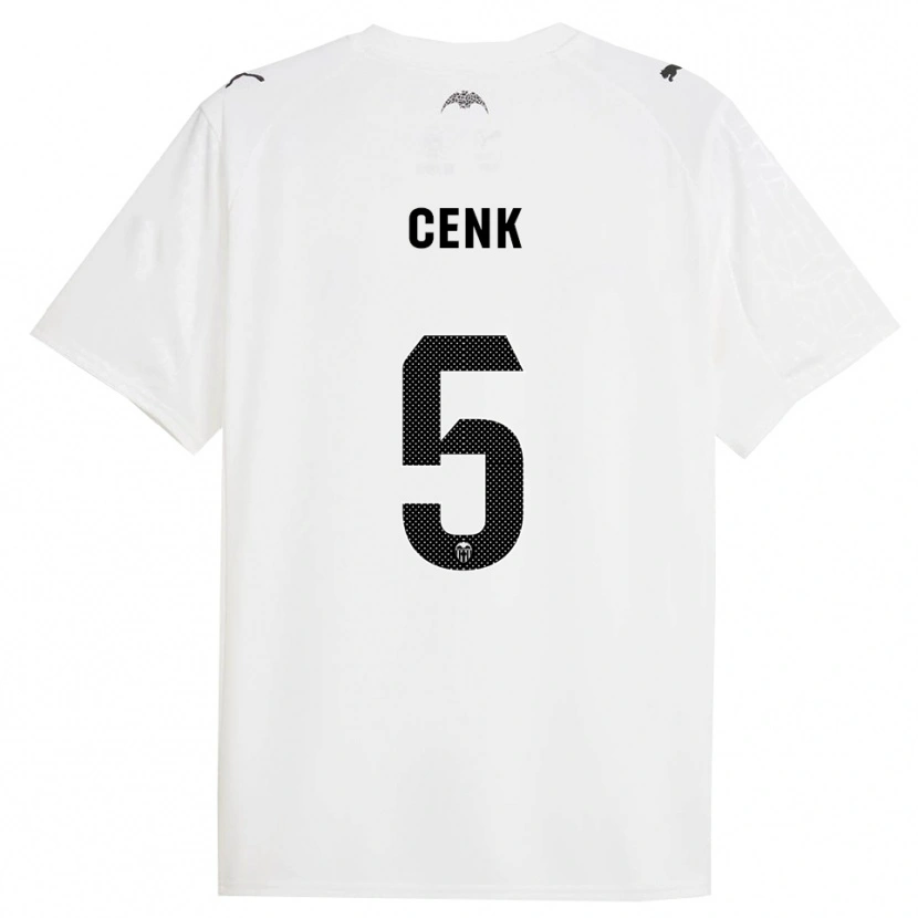 Danxen Criança Camisola Cenk Özkacar #5 Branco Preto Principal 2025/26 Camisa
