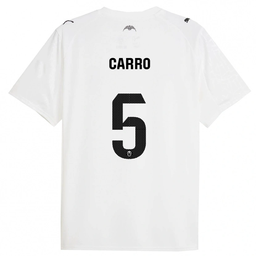 Danxen Criança Camisola Marta Carro #5 Branco Preto Principal 2025/26 Camisa