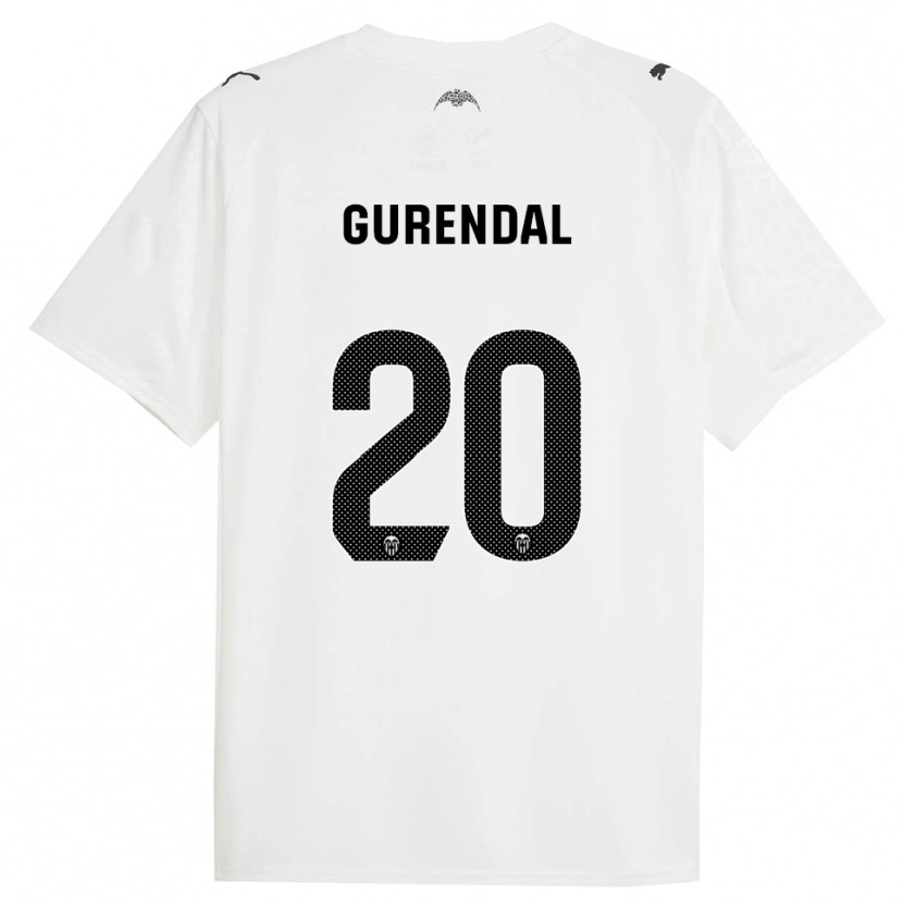 Danxen Criança Camisola Alexander Gurendal #20 Branco Preto Principal 2025/26 Camisa