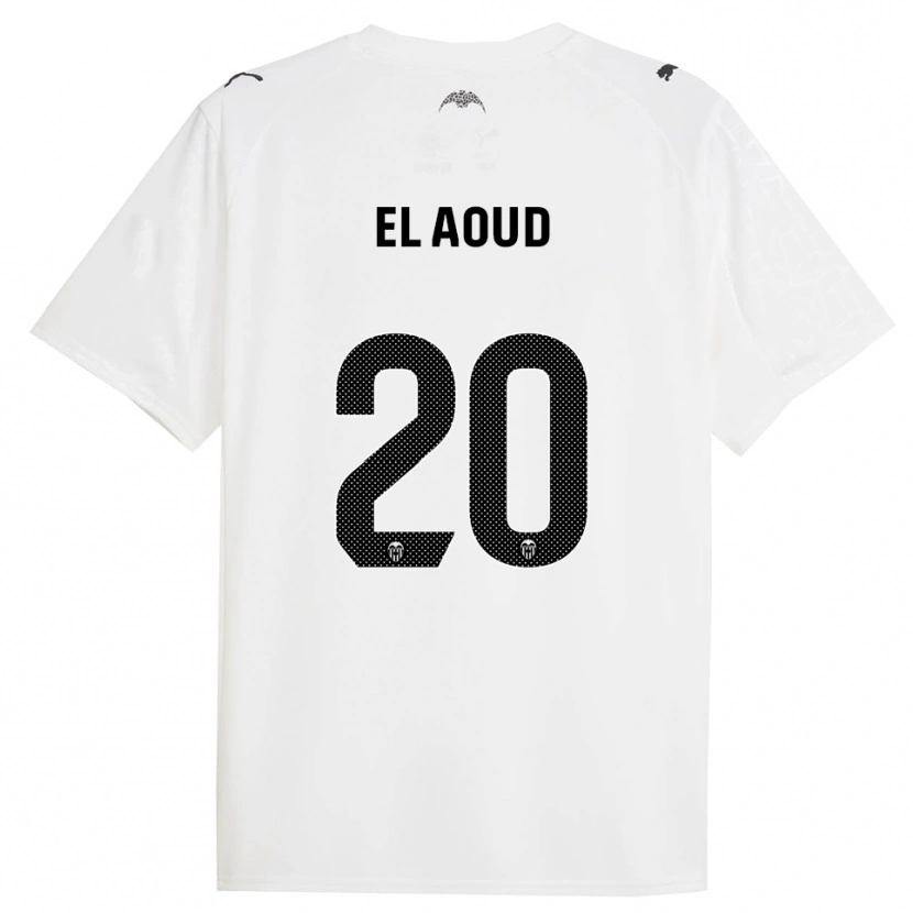 Danxen Criança Camisola Ismail El Aoud #20 Branco Preto Principal 2025/26 Camisa