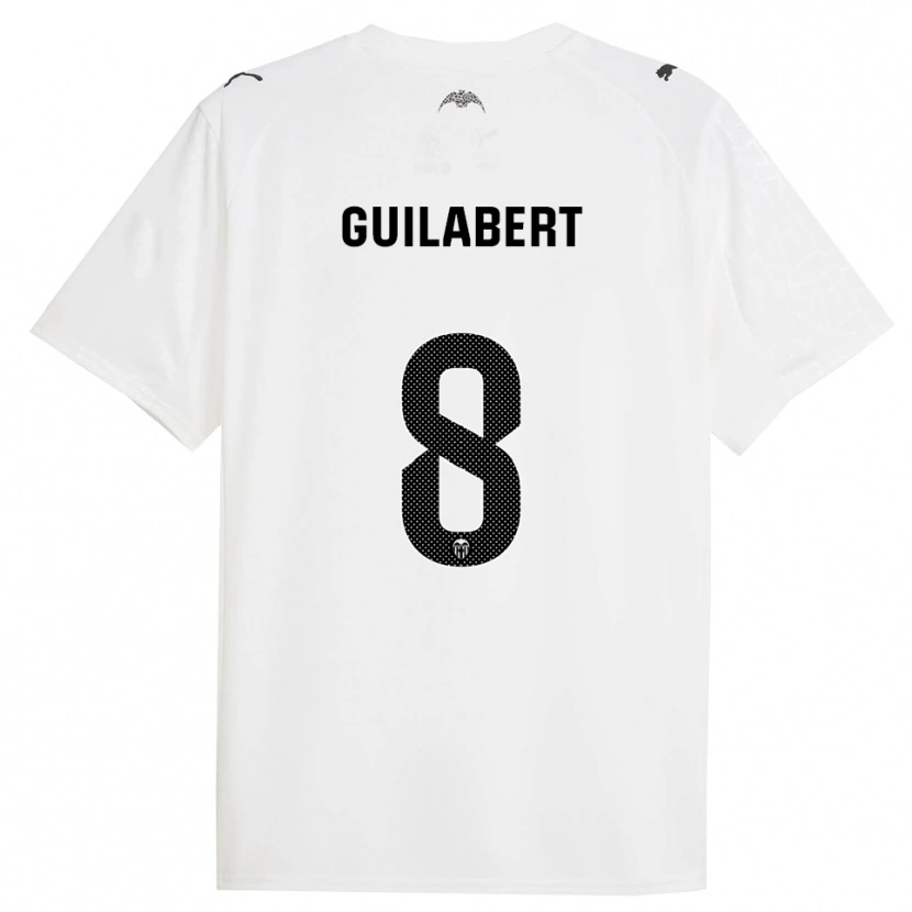 Danxen Criança Camisola Mario Guilabert #8 Branco Preto Principal 2025/26 Camisa