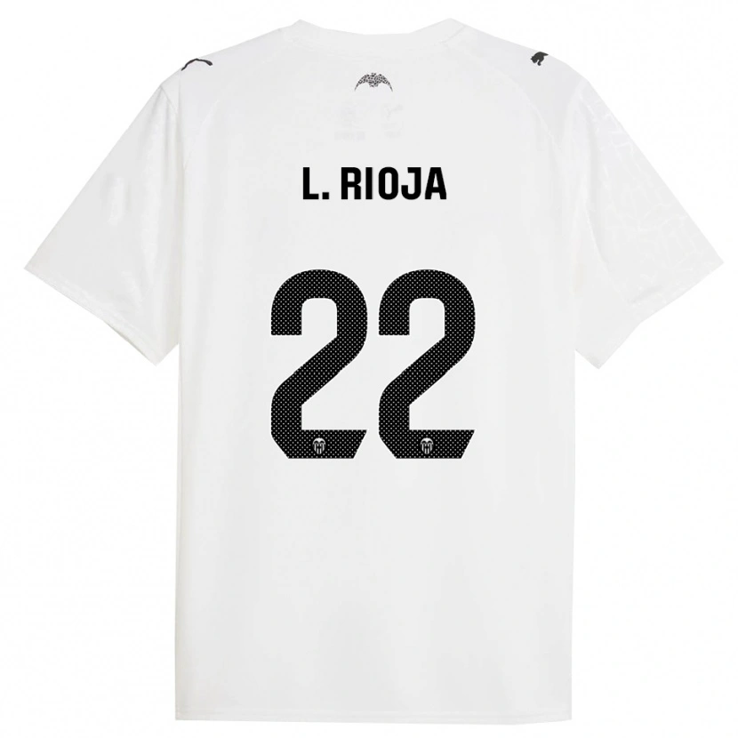 Danxen Criança Camisola Luis Rioja #22 Branco Preto Principal 2025/26 Camisa