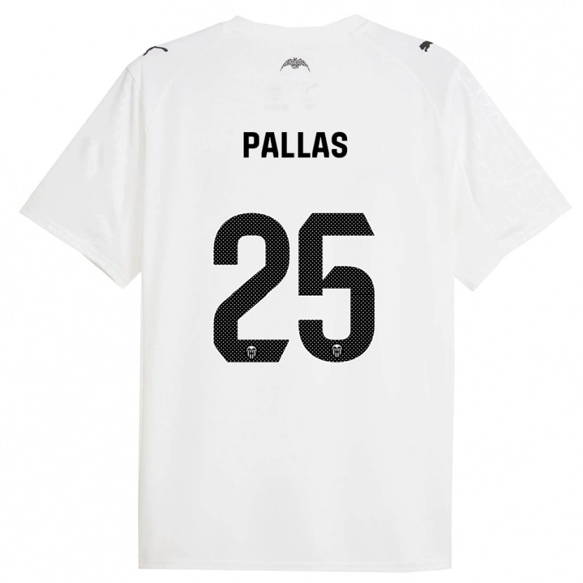 Danxen Criança Camisola Nerea Pallas #25 Branco Preto Principal 2025/26 Camisa