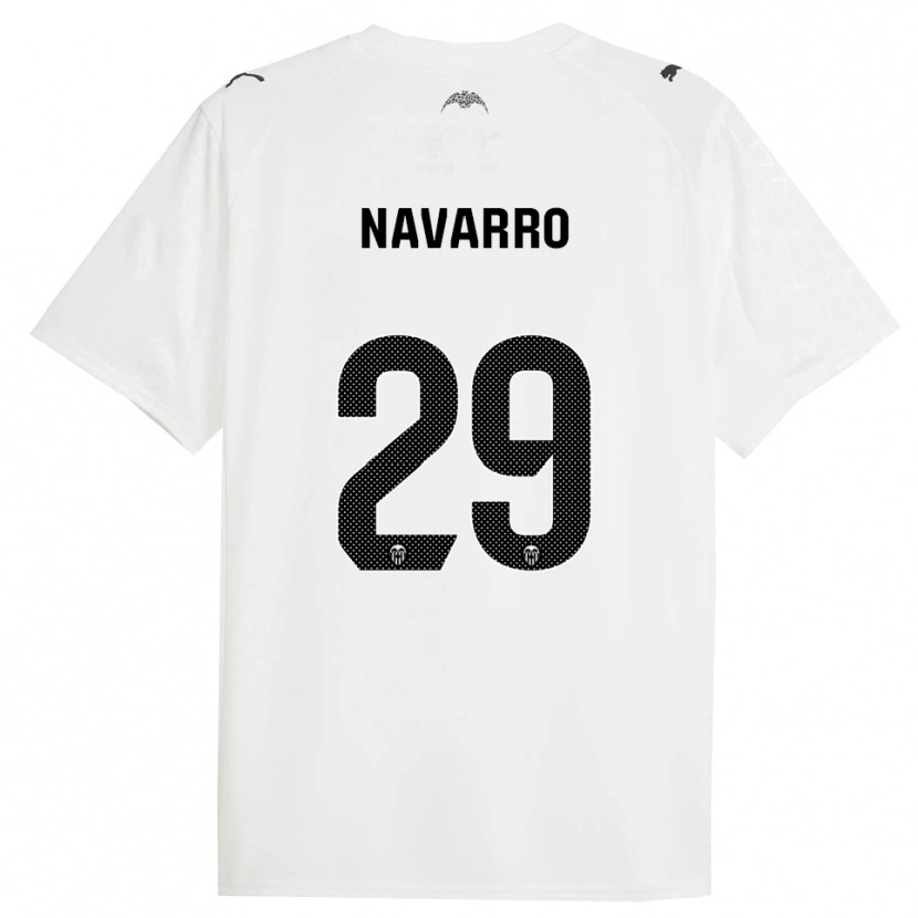 Danxen Criança Camisola Marcos Navarro #29 Branco Preto Principal 2025/26 Camisa