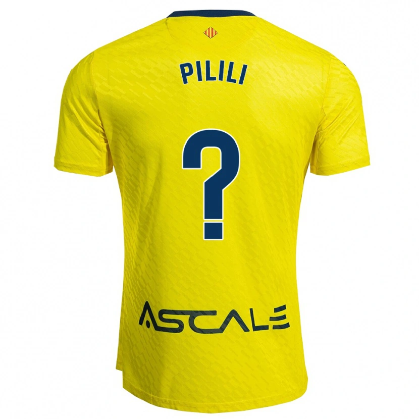 Danxen Criança Camisola Lucas Pilili #0 Amarelo Marinho Principal 2025/26 Camisa