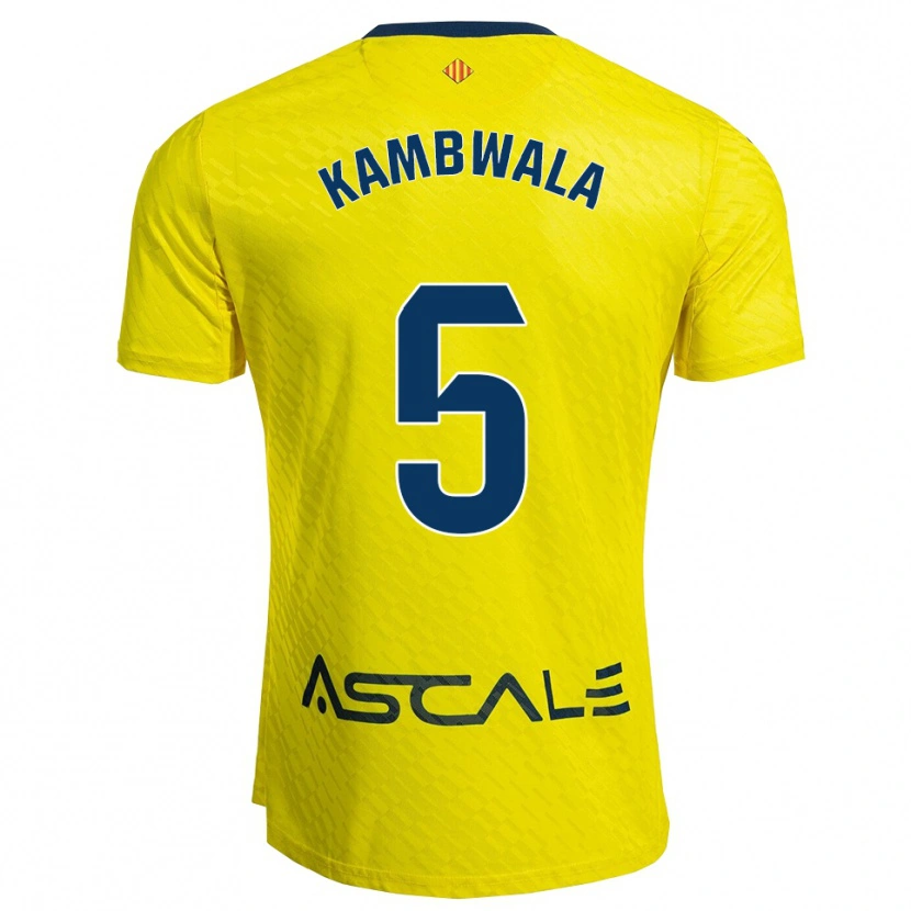 Danxen Criança Camisola Willy Kambwala #5 Amarelo Marinho Principal 2025/26 Camisa