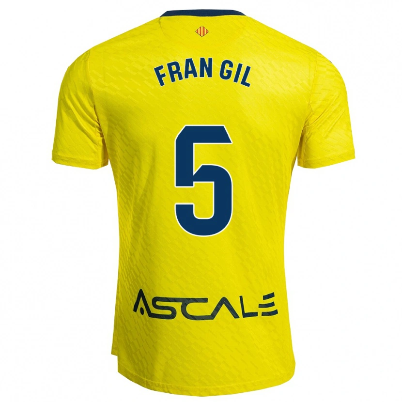 Danxen Criança Camisola Fran Gil #5 Amarelo Marinho Principal 2025/26 Camisa