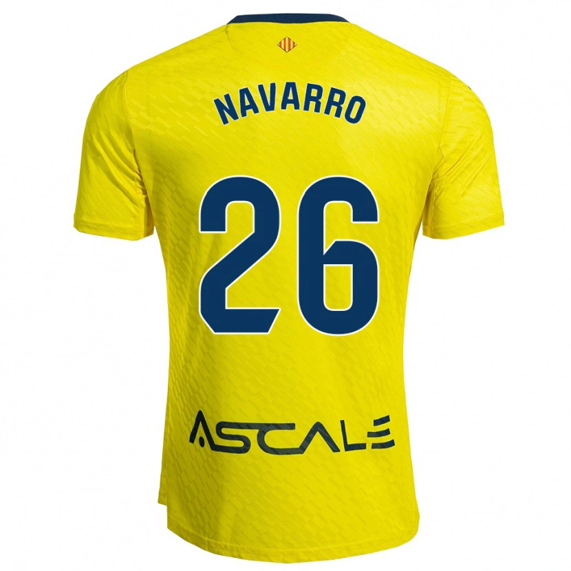 Danxen Criança Camisola Pau Navarro #26 Amarelo Marinho Principal 2025/26 Camisa