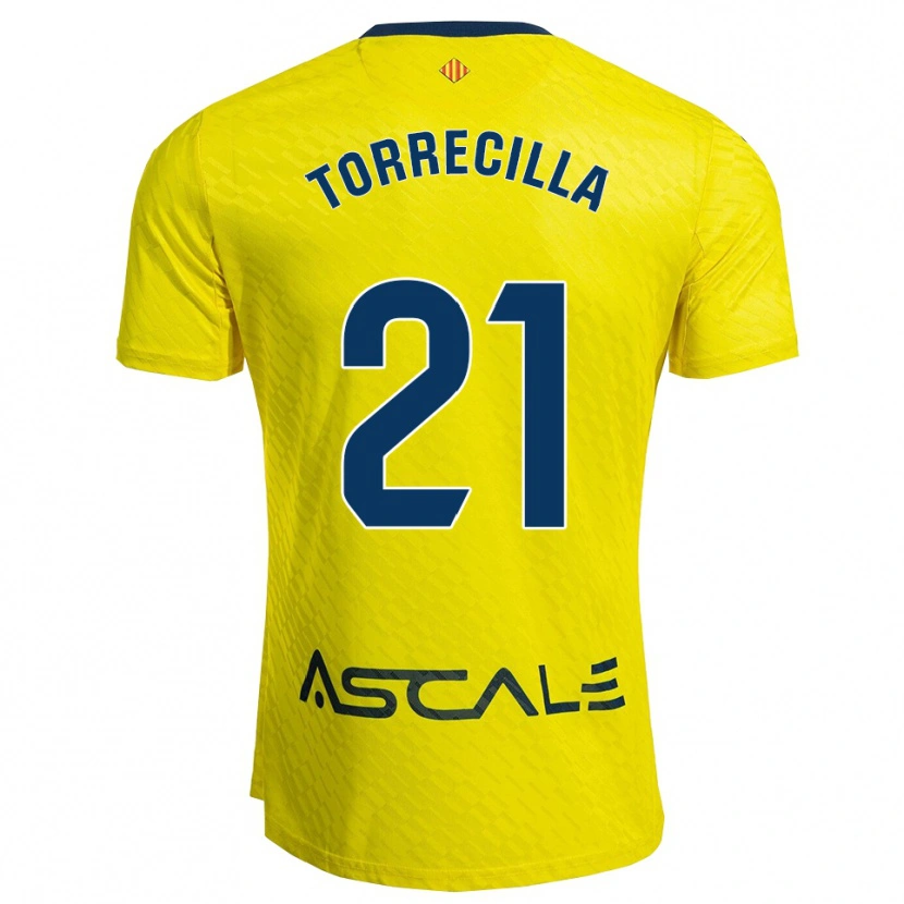 Danxen Criança Camisola Virginia Torrecilla #21 Amarelo Marinho Principal 2025/26 Camisa
