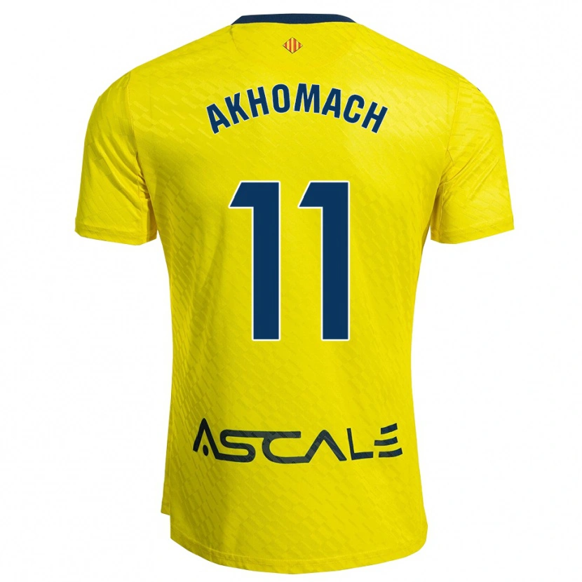 Danxen Criança Camisola Ilias Akhomach #11 Amarelo Marinho Principal 2025/26 Camisa
