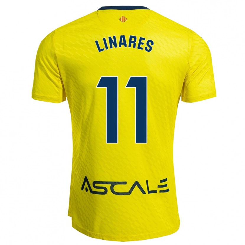 Danxen Criança Camisola Mario Linares #11 Amarelo Marinho Principal 2025/26 Camisa