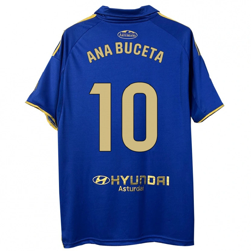 Danxen Criança Camisola Ana Buceta #10 Azul Dourado Principal 2025/26 Camisa