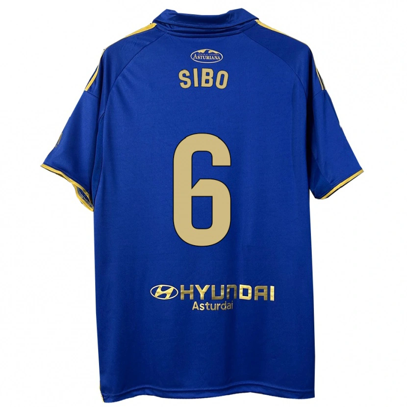 Danxen Criança Camisola Kwasi Sibo #6 Azul Dourado Principal 2025/26 Camisa