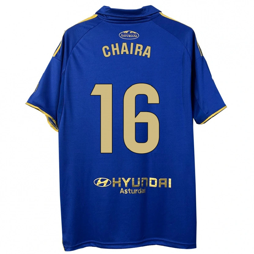 Danxen Criança Camisola Ilyas Chaira #16 Azul Dourado Principal 2025/26 Camisa