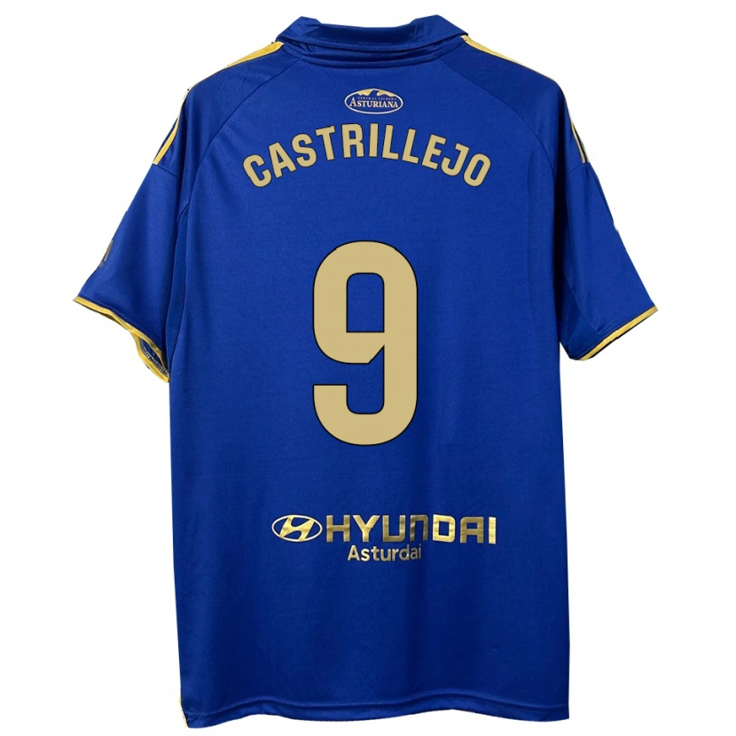 Danxen Criança Camisola Guillermo Castrillejo #9 Azul Dourado Principal 2025/26 Camisa