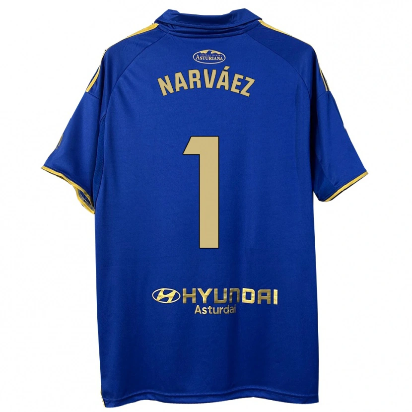 Danxen Criança Camisola Miguel Narváez #1 Azul Dourado Principal 2025/26 Camisa