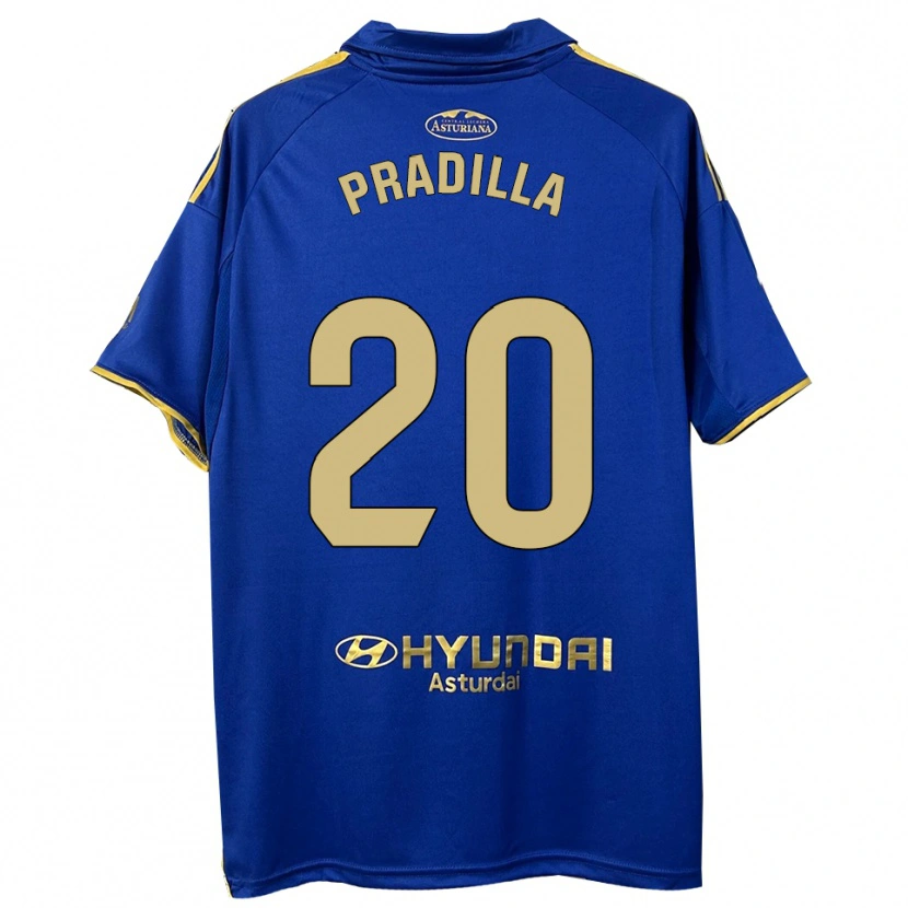 Danxen Criança Camisola Elena Pradilla Aranda #20 Azul Dourado Principal 2025/26 Camisa
