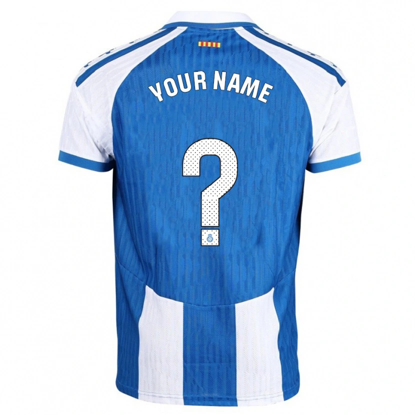 Danxen Criança Camisola Seu Nome #0 Azul Branco Principal 2025/26 Camisa