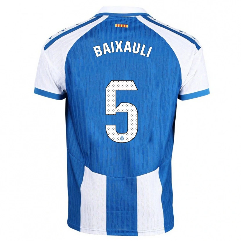 Danxen Criança Camisola Iker Baixauli #5 Azul Branco Principal 2025/26 Camisa