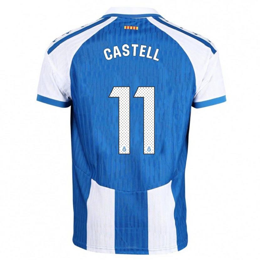 Danxen Criança Camisola Lluc Castell #11 Azul Branco Principal 2025/26 Camisa