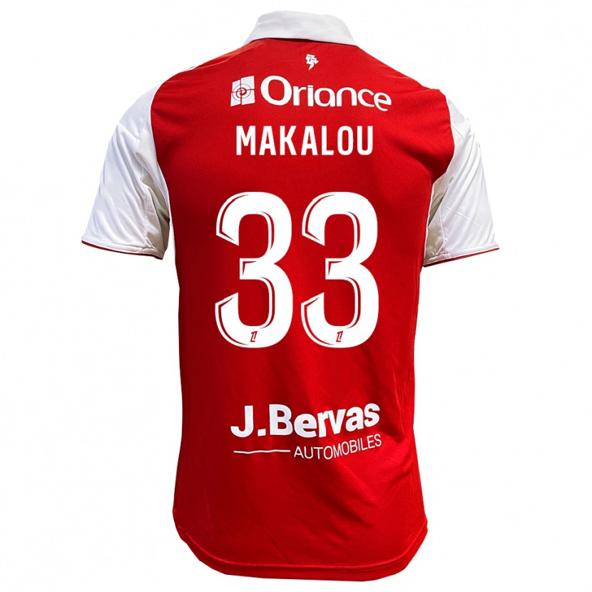 Danxen Criança Camisola Hamidou Makalou #33 Vermelho Branco Principal 2025/26 Camisa