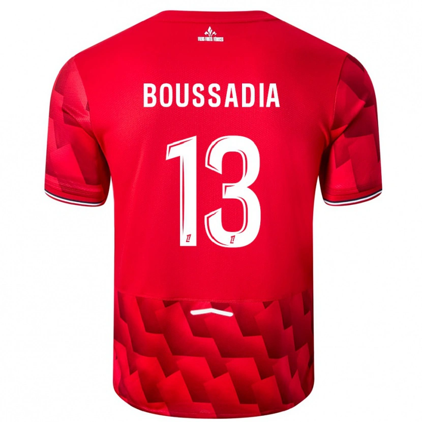 Danxen Criança Camisola Saad Boussadia #13 Vermelho Branco Principal 2025/26 Camisa