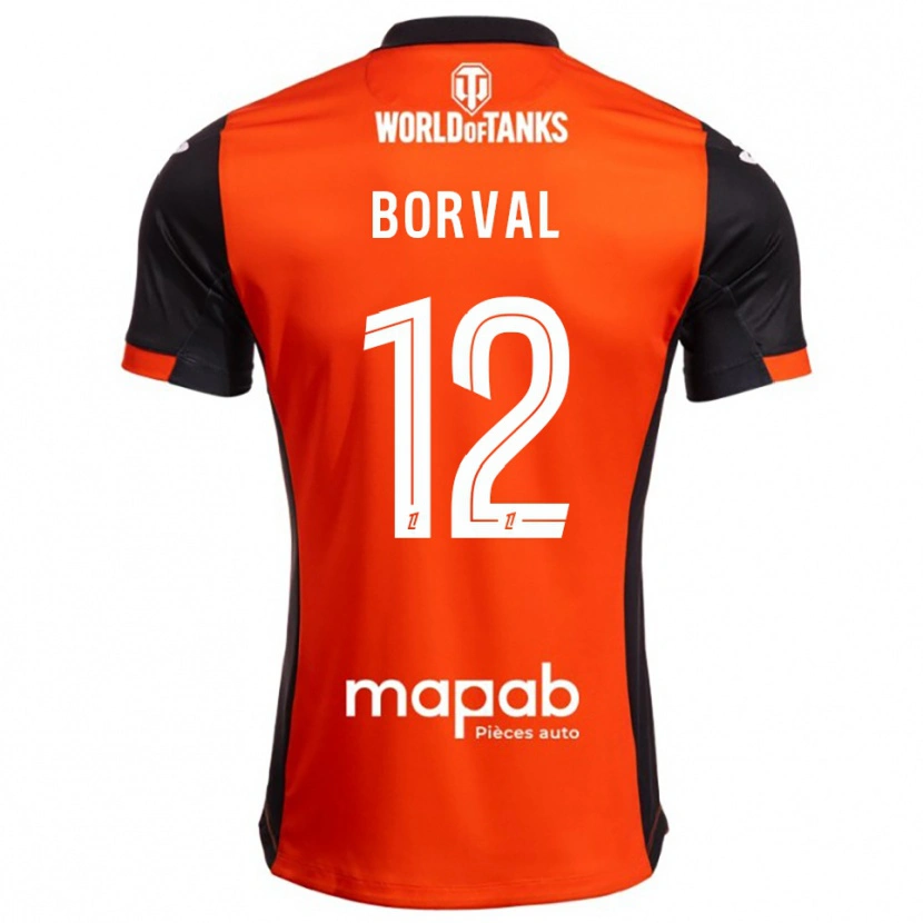 Danxen Criança Camisola Cyril Borval #12 Preto Laranja Principal 2025/26 Camisa