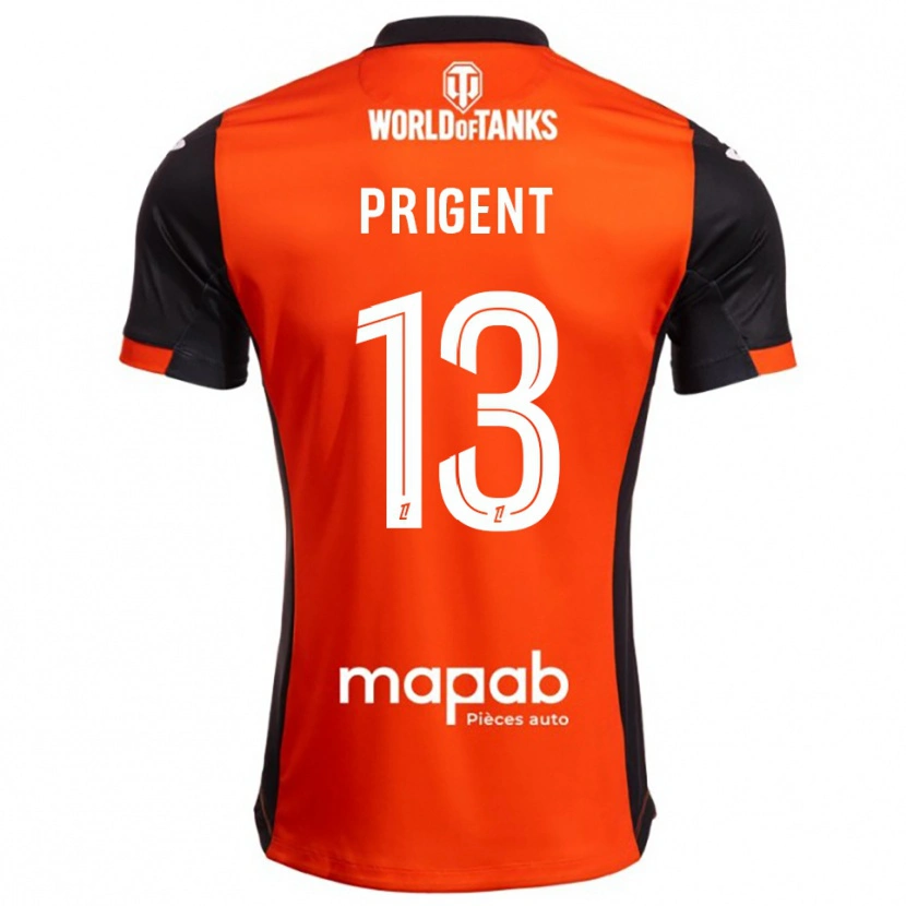 Danxen Criança Camisola Matéo Prigent #13 Preto Laranja Principal 2025/26 Camisa