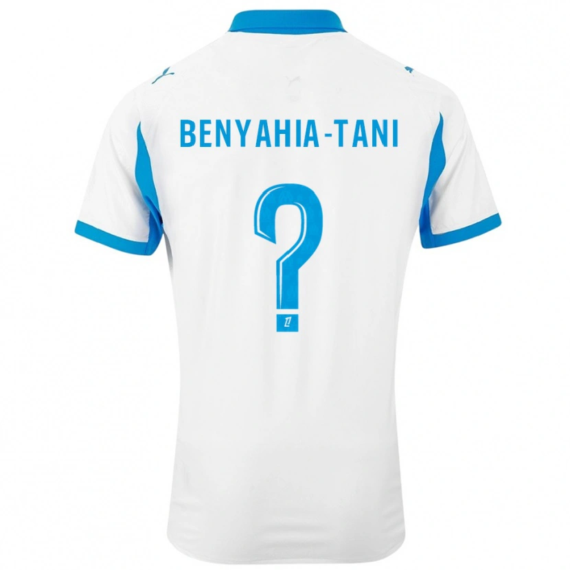 Danxen Criança Camisola Aylan Benyahia-Tani #0 Branco Azul Celeste Principal 2025/26 Camisa
