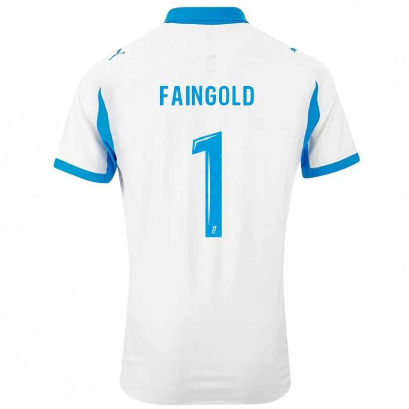 Danxen Criança Camisola Abbie Faingold #1 Branco Azul Celeste Principal 2025/26 Camisa