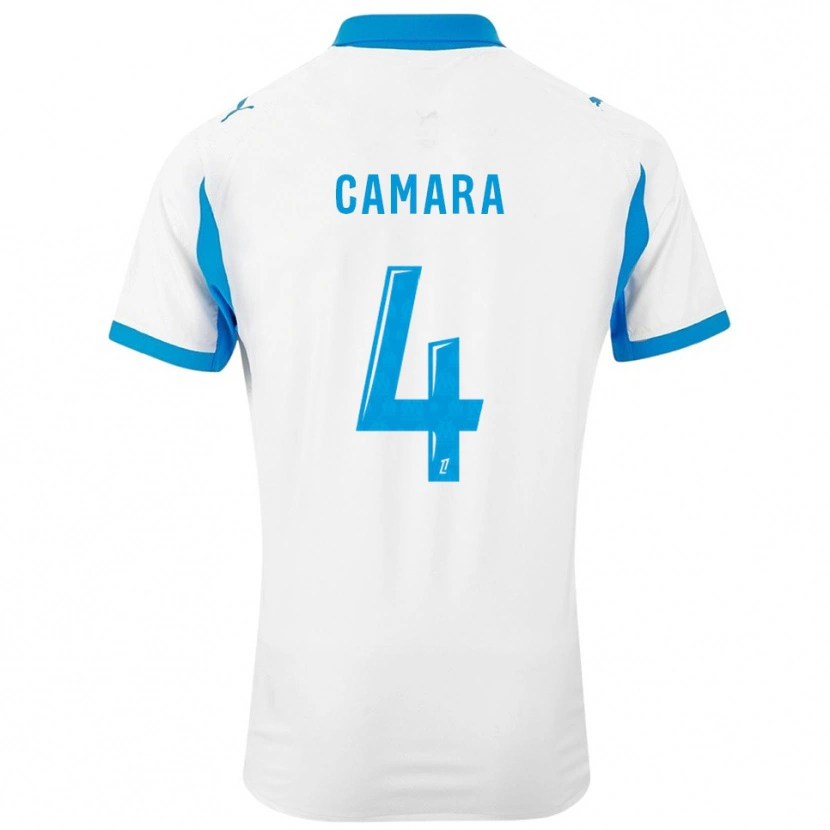 Danxen Criança Camisola Fodé Camara #4 Branco Azul Celeste Principal 2025/26 Camisa