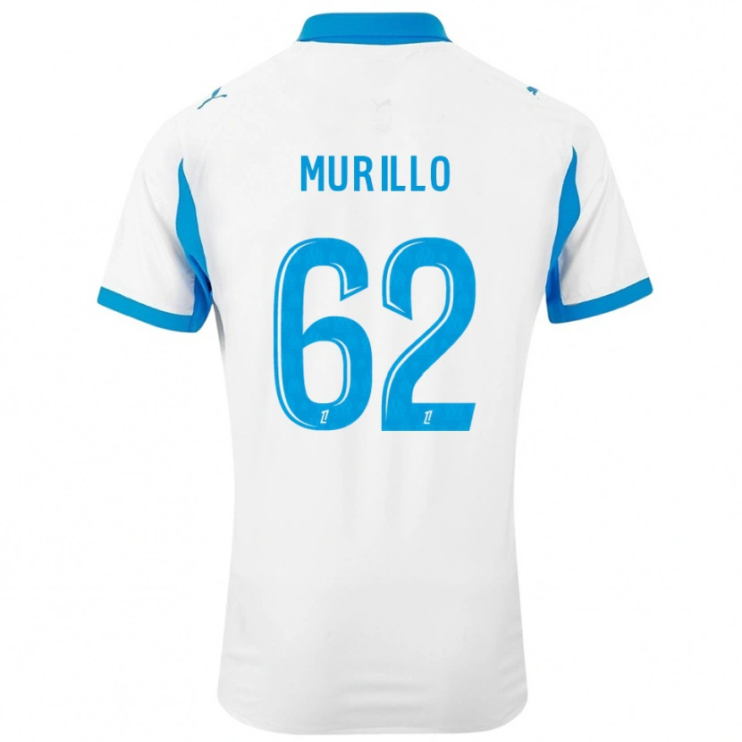 Danxen Criança Camisola Amir Murillo #62 Branco Azul Celeste Principal 2025/26 Camisa
