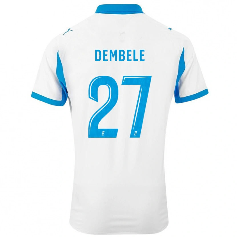 Danxen Criança Camisola Coumba Dembélé #27 Branco Azul Celeste Principal 2025/26 Camisa