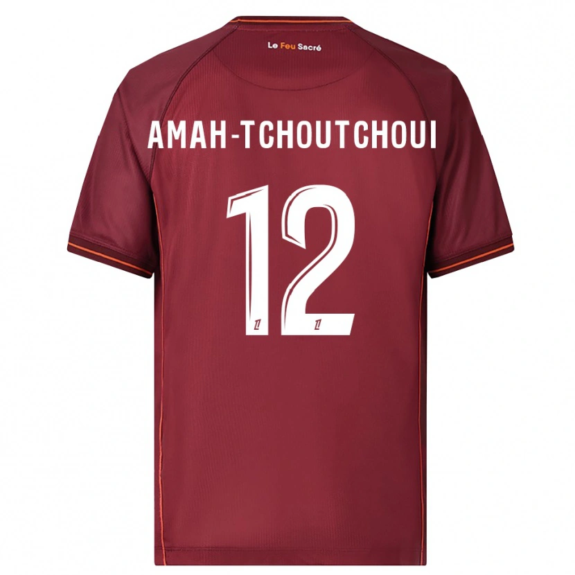 Danxen Criança Camisola Marco Amah-Tchoutchoui #12 Borgonha Branco Principal 2025/26 Camisa