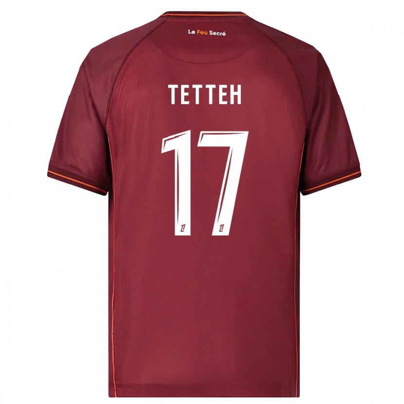 Danxen Criança Camisola Benjamin Tetteh #17 Borgonha Branco Principal 2025/26 Camisa