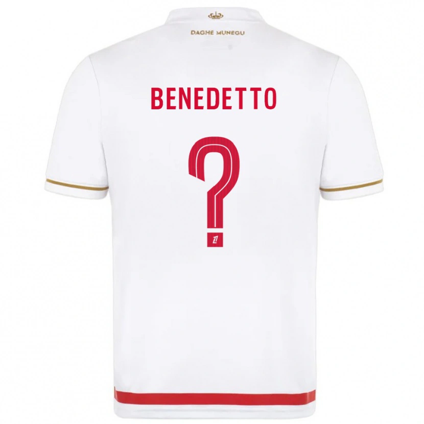 Danxen Criança Camisola Antéo Benedetto #0 Vermelho Branco Principal 2025/26 Camisa